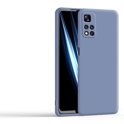 Ultra-thin Silicone Gel Soft Case 360 Degrees Cover YK5 for Xiaomi Redmi Note 11 Pro+ Plus 5G Lavender Gray