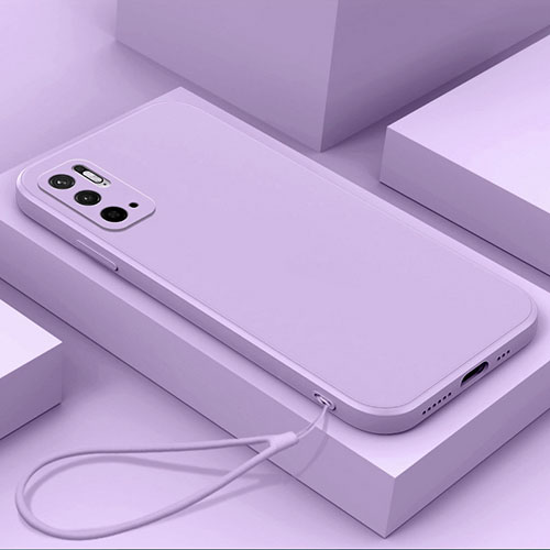 Ultra-thin Silicone Gel Soft Case 360 Degrees Cover YK6 for Xiaomi Redmi Note 10 5G Purple