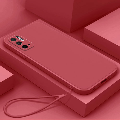 Ultra-thin Silicone Gel Soft Case 360 Degrees Cover YK6 for Xiaomi Redmi Note 10 5G Red