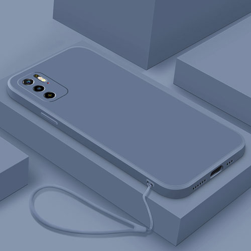Ultra-thin Silicone Gel Soft Case 360 Degrees Cover YK6 for Xiaomi Redmi Note 10T 5G Lavender Gray