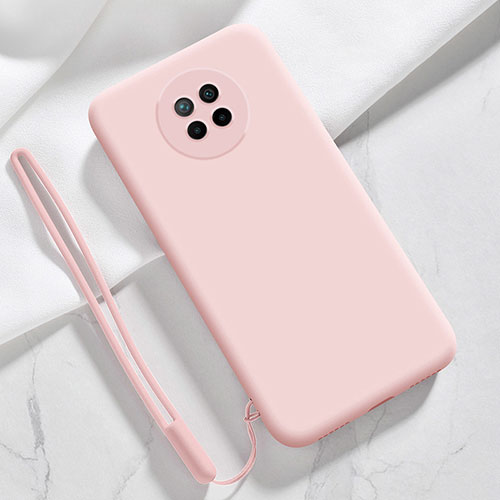 Ultra-thin Silicone Gel Soft Case 360 Degrees Cover YK6 for Xiaomi Redmi Note 9 5G Rose Gold