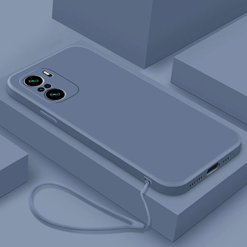 Ultra-thin Silicone Gel Soft Case 360 Degrees Cover YK7 for Xiaomi Redmi K40 Pro 5G Lavender Gray