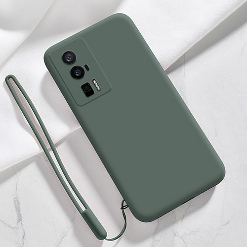 Ultra-thin Silicone Gel Soft Case 360 Degrees Cover YK8 for Xiaomi Poco F5 Pro 5G Midnight Green