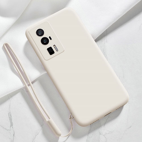 Ultra-thin Silicone Gel Soft Case 360 Degrees Cover YK8 for Xiaomi Poco F5 Pro 5G White