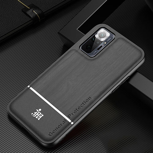 Ultra-thin Silicone Gel Soft Case Cover JM1 for Xiaomi Redmi Note 10 Pro 4G Black