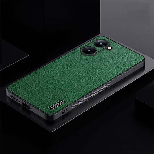 Ultra-thin Silicone Gel Soft Case Cover PB1 for Realme V30 5G Green