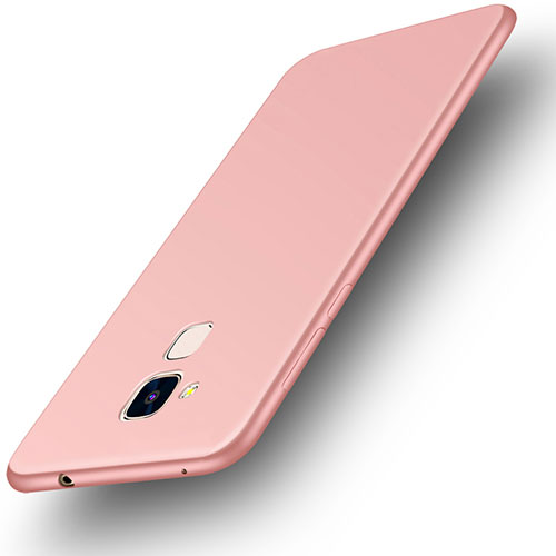 Ultra-thin Silicone Gel Soft Case Cover S01 for Huawei Honor 5C Rose Gold