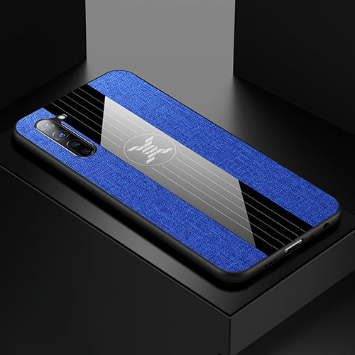 Ultra-thin Silicone Gel Soft Case Cover S01 for Oppo F15 Blue