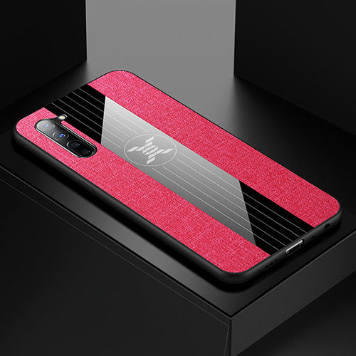 Ultra-thin Silicone Gel Soft Case Cover S01 for Oppo F15 Hot Pink