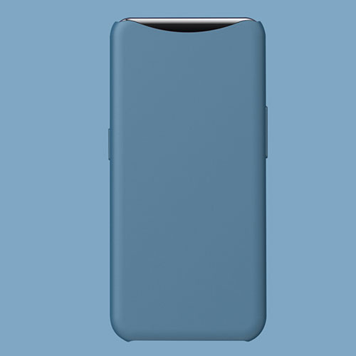 Ultra-thin Silicone Gel Soft Case Cover S01 for Oppo Find X Blue