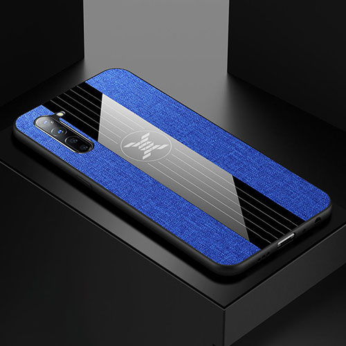 Ultra-thin Silicone Gel Soft Case Cover S01 for Oppo K7 5G Blue