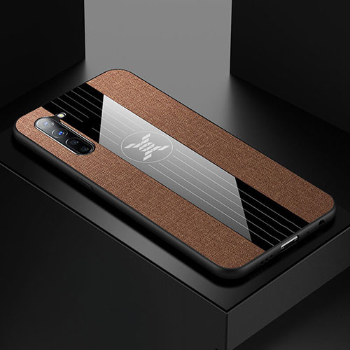 Ultra-thin Silicone Gel Soft Case Cover S01 for Oppo Reno3 Brown