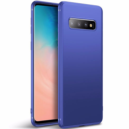 Ultra-thin Silicone Gel Soft Case Cover S01 for Samsung Galaxy S10 Blue