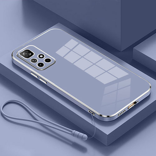 Ultra-thin Silicone Gel Soft Case Cover S01 for Xiaomi Poco M4 Pro 5G Lavender Gray