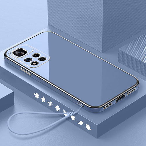 Ultra-thin Silicone Gel Soft Case Cover S01 for Xiaomi Poco X4 NFC Lavender Gray