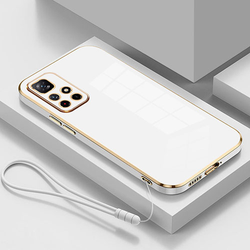 Ultra-thin Silicone Gel Soft Case Cover S01 for Xiaomi Redmi Note 11 5G White