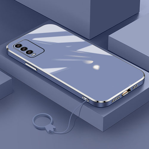 Ultra-thin Silicone Gel Soft Case Cover S02 for Xiaomi Redmi 9 Power Lavender Gray