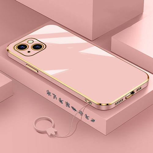 Ultra-thin Silicone Gel Soft Case Cover S03 for Apple iPhone 13 Mini Rose Gold