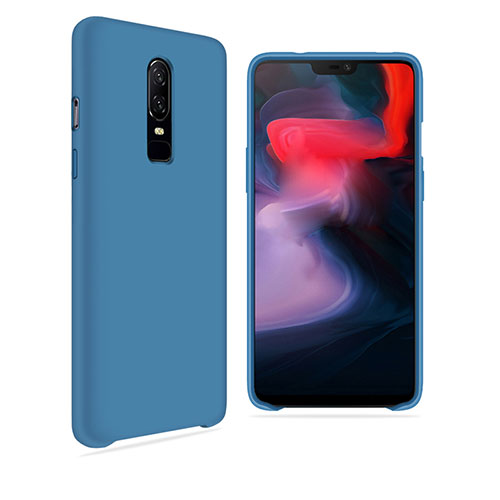 Ultra-thin Silicone Gel Soft Case Cover S03 for OnePlus 6 Blue