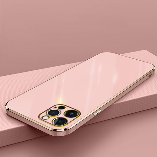 Ultra-thin Silicone Gel Soft Case Cover S04 for Apple iPhone 14 Pro Rose Gold