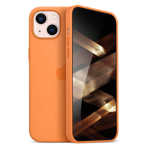 Ultra-thin Silicone Gel Soft Case Cover S05 for Apple iPhone 15 Orange