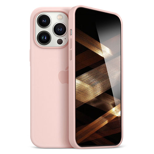 Ultra-thin Silicone Gel Soft Case Cover S05 for Apple iPhone 16 Pro Rose Gold