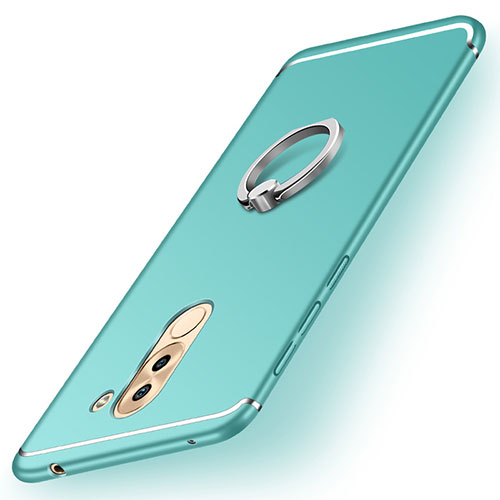 Ultra-thin Silicone Gel Soft Case Cover with Finger Ring Stand for Huawei GR5 (2017) Green