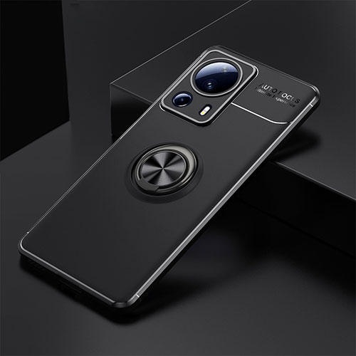 Ultra-thin Silicone Gel Soft Case Cover with Magnetic Finger Ring Stand SD1 for Xiaomi Civi 2 5G Black