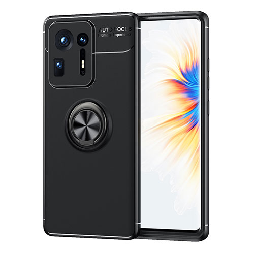Ultra-thin Silicone Gel Soft Case Cover with Magnetic Finger Ring Stand SD1 for Xiaomi Mi Mix 4 5G Black
