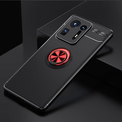 Ultra-thin Silicone Gel Soft Case Cover with Magnetic Finger Ring Stand SD2 for Xiaomi Mi Mix 4 5G Red and Black