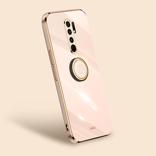 Ultra-thin Silicone Gel Soft Case Cover with Magnetic Finger Ring Stand XL1 for Xiaomi Poco M2 Gold