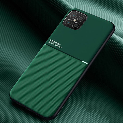 Ultra-thin Silicone Gel Soft Case Cover with Magnetic for Huawei Nova 8 SE 4G Green