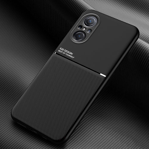 Ultra-thin Silicone Gel Soft Case Cover with Magnetic for Huawei Nova 9 SE Black