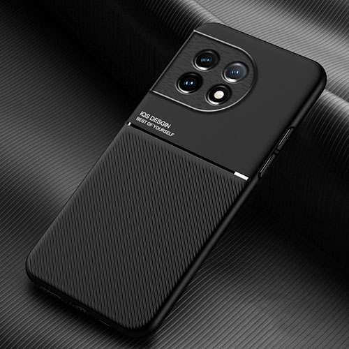 Ultra-thin Silicone Gel Soft Case Cover with Magnetic for OnePlus Ace 2 Pro 5G Black