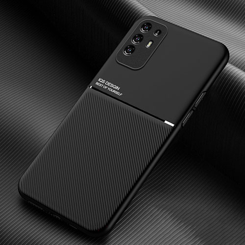 Ultra-thin Silicone Gel Soft Case Cover with Magnetic for Oppo A95 5G Black