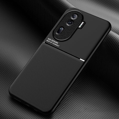 Ultra-thin Silicone Gel Soft Case Cover with Magnetic for Oppo Reno11 Pro 5G Black