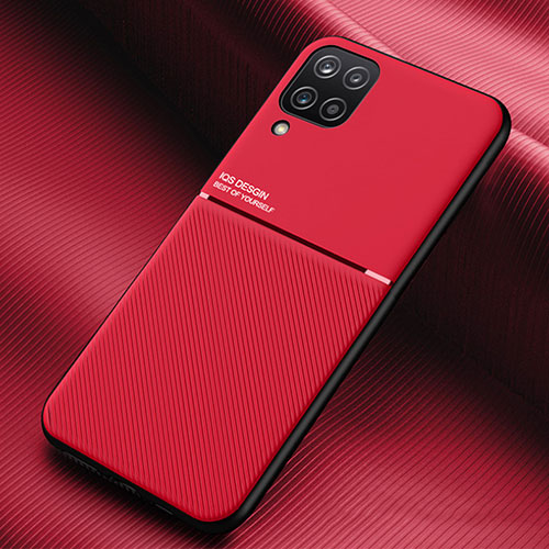 Ultra-thin Silicone Gel Soft Case Cover with Magnetic for Samsung Galaxy A12 5G Red