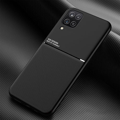 Ultra-thin Silicone Gel Soft Case Cover with Magnetic for Samsung Galaxy A12 Black