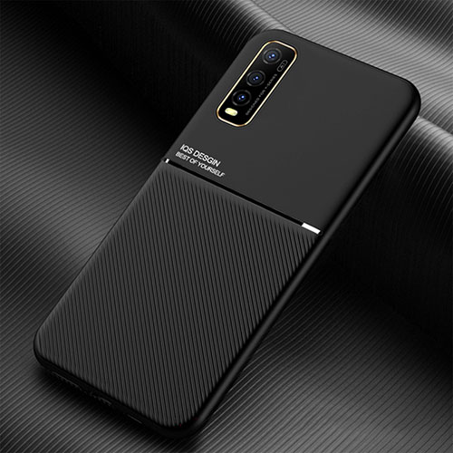 Ultra-thin Silicone Gel Soft Case Cover with Magnetic for Vivo iQOO U1 Black