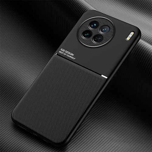 Ultra-thin Silicone Gel Soft Case Cover with Magnetic for Vivo X90 5G Black