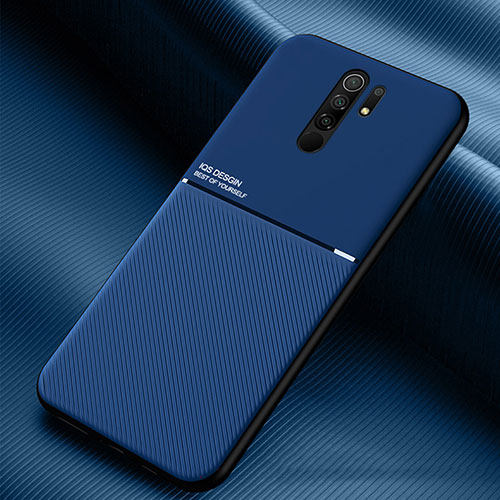 Ultra-thin Silicone Gel Soft Case Cover with Magnetic for Xiaomi Poco M2 Blue