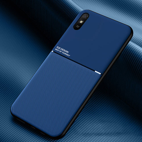 Ultra-thin Silicone Gel Soft Case Cover with Magnetic for Xiaomi Redmi 9A Blue