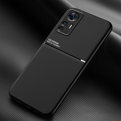 Ultra-thin Silicone Gel Soft Case Cover with Magnetic for Xiaomi Redmi K50 Ultra 5G Black