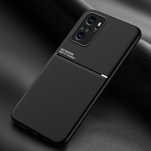 Ultra-thin Silicone Gel Soft Case Cover with Magnetic for Xiaomi Redmi Note 11 SE India 4G Black