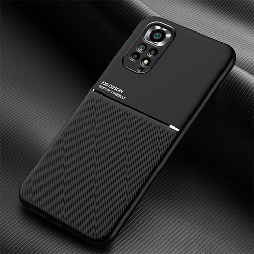 Ultra-thin Silicone Gel Soft Case Cover with Magnetic for Xiaomi Redmi Note 11S 4G Black