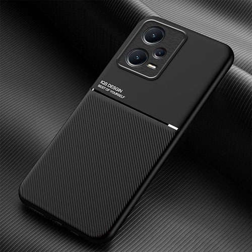 Ultra-thin Silicone Gel Soft Case Cover with Magnetic for Xiaomi Redmi Note 12 Pro 5G Black