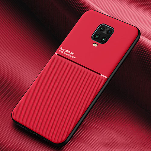 Ultra-thin Silicone Gel Soft Case Cover with Magnetic for Xiaomi Redmi Note 9 Pro Max Red