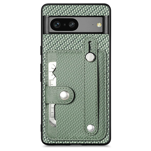 Ultra-thin Silicone Gel Soft Case Cover with Magnetic S01D for Google Pixel 7a 5G Green