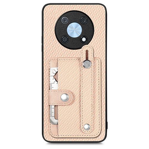 Ultra-thin Silicone Gel Soft Case Cover with Magnetic S01D for Huawei Enjoy 50 Pro Gold