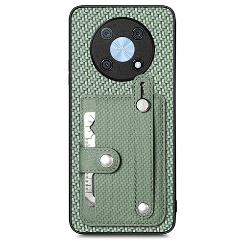 Ultra-thin Silicone Gel Soft Case Cover with Magnetic S01D for Huawei Enjoy 50 Pro Green